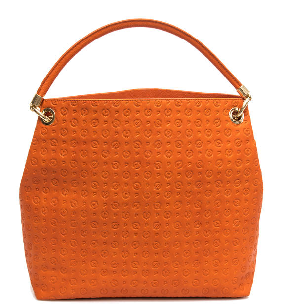 POLLINI Embossed Heritage Sac port&eacute; &eacute;paule ORANGE - Sacs pour Femme