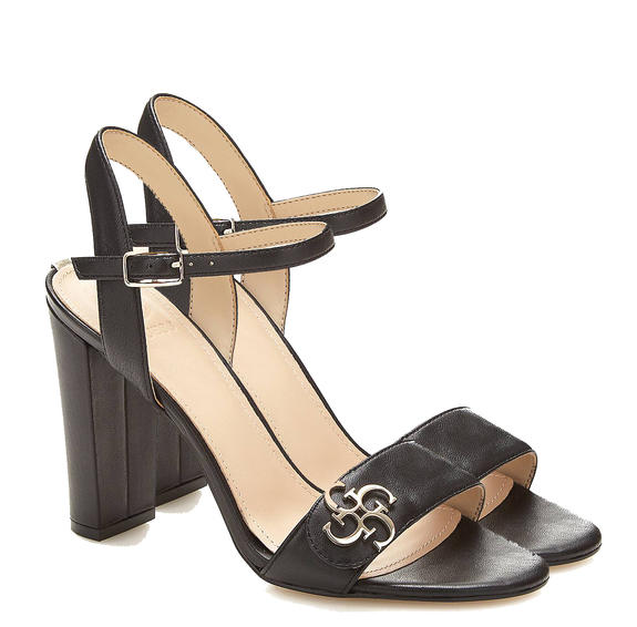 À Guess Cuir Prix Achetez Sandales Hauts Amiyha Talons En Noir qMVjSpULzG