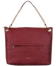POLLINI Embossed Heritage Sac port&eacute; &eacute;paule muni d'une bandouli&egrave;re et d'un porte-cl&eacute;s Bordeaux - Sacs pour Femme - 1