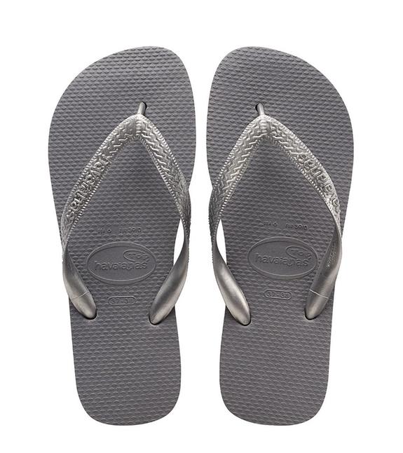 HAVAIANAS tongs TOP TIRAS acier / gris - Chaussures Femme