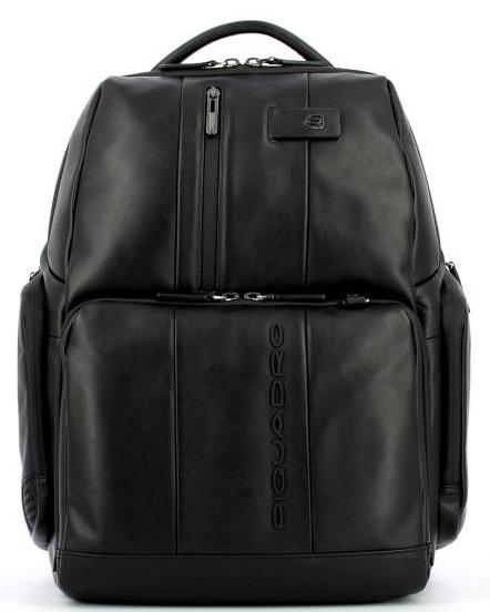 PIQUADRO Sac à dos Porte-ordinateur 15,6 "URBAN FAST-CHECK Noir - Sacs à dos pour ordinateur portable