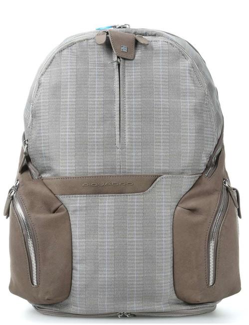 PIQUADRO Sac à dos COLEOS, Boîtier PC 14 ", avec housse de sac à dos étanche tourterelle - Sacs à dos pour ordinateur portable