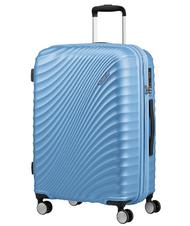 AMERICAN TOURISTER Valise Ligne JETGLAM, taille moyenne, extensible POUDRE M&Eacute;TALLIQUE BLEU - Valises Rigides - 1