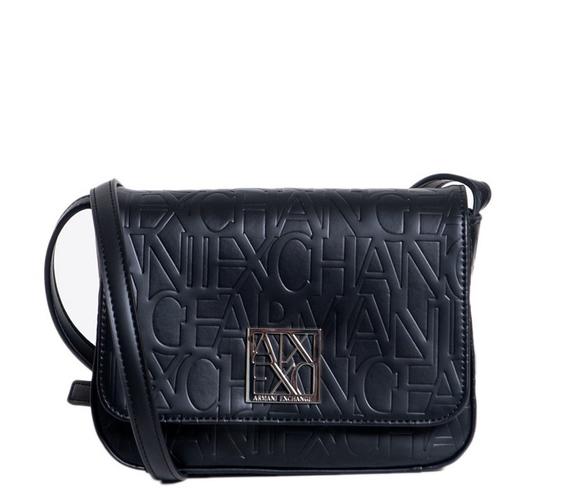 ARMANI EXCHANGE LOGO EMBOSSED Sac bandoulière, imprimé logo Noir - Sacs pour Femme