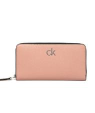 CALVIN KLEIN  Portefeuille avec fermeture circulaire zipp&eacute;e Rose poussi&eacute;reuse - Portefeuilles Femme - 1