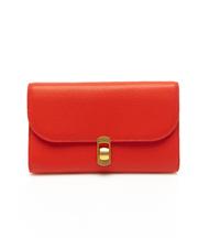 COCCINELLE zaniah portafoglio pelle vitello Pochette ZANIAH avec bandouli&egrave;re ROUGE POLIS - Portefeuilles Femme - 1