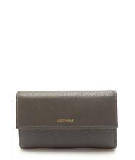 COCCINELLE  Portefeuille compact en cuir tourterelle - Portefeuilles Femme - 1