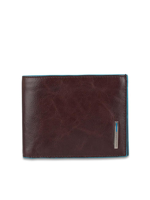 PIQUADRO Portefeuille BLUE SQUARE, en cuir, avec RFID ACAJOU - Portefeuilles Homme