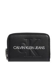 CALVIN KLEIN  Portefeuille zipp&eacute; &agrave; imprim&eacute; logo NOIR - Portefeuilles Femme - 1