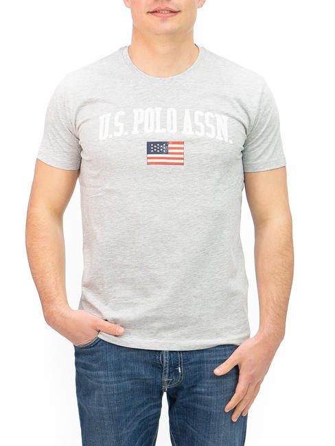 U.S. POLO ASSN.  T-shirt à patch logo Gris chiné - T-shirt