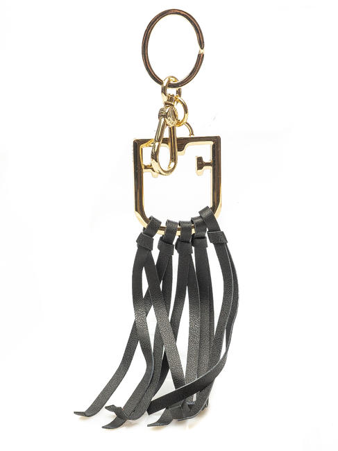 FURLA  Porte-clés CORONA Porte-clés en cuir et métal Noir - Porte-clés