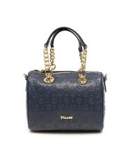 POLLINI  HERITAGE EMBOSSED Mini sac bowling avec bandouli&egrave;re bleu - Sacs pour Femme - 1