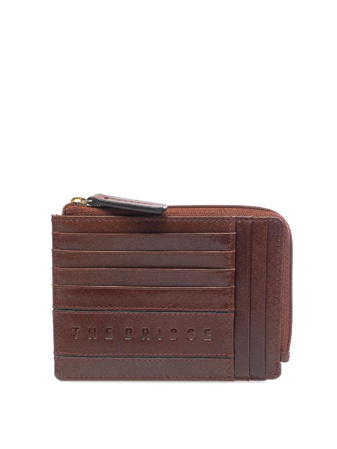 THE BRIDGE VACCHERECCIA Portefeuille avec zip MARRON - Portefeuilles Homme