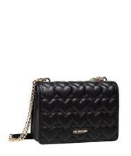 LOVE MOSCHINO HEART QUILTED Sac convertible Noir - Sacs pour Femme - 1