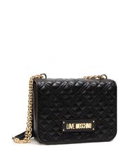 LOVE MOSCHINO NEW SHINY QUILTED Petit sac convertible Noir - Sacs pour Femme - 1