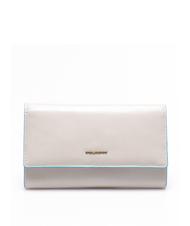 PIQUADRO CAMPIONARIO - BLUE SQUARE Portefeuille Clutch en cuir - Portefeuilles Femme