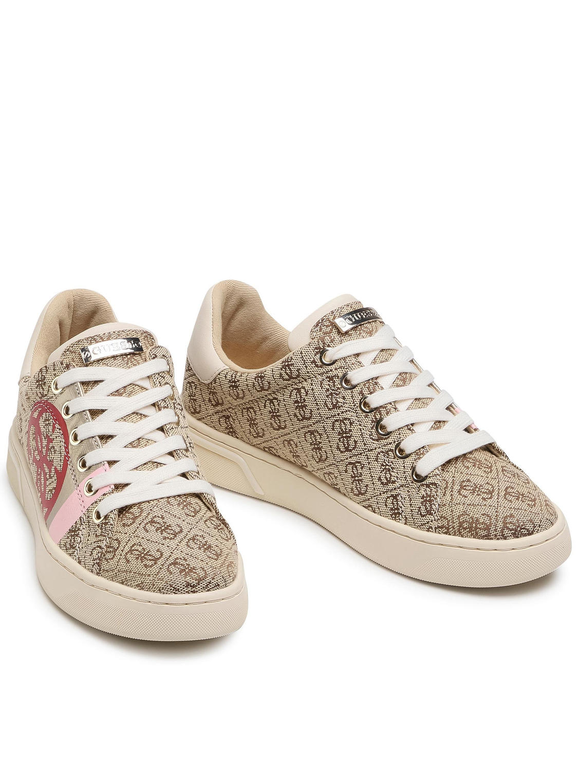 Guess Reata 2 Baskets Femme Beige - Achetez À Prix Outlet!