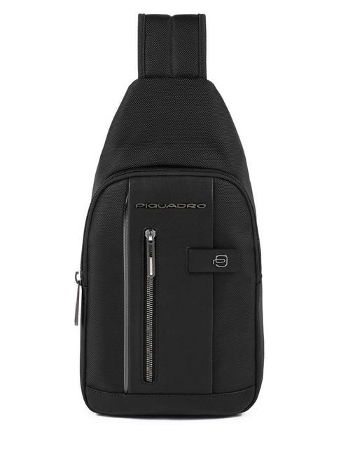 PIQUADRO brief 2 une épaule en tissu recyclé Noir - Sacs en Bandoulières pour Homme