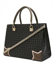 POLLINI Western Heritage Sac &agrave; main, avec bandouli&egrave;re laque noire - Sacs pour Femme - 4