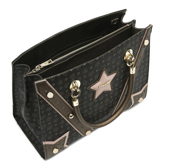 Western Heritage Sac &agrave; main, avec bandouli&egrave;re laque noire - Sacs pour Femme