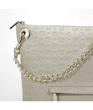 POLLINI Embossed Heritage Sac port&eacute; &eacute;paule muni d'une bandouli&egrave;re et d'un porte-cl&eacute;s ICE - Sacs pour Femme - 5