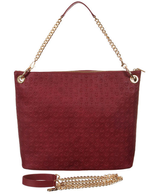 Embossed Heritage Sac port&eacute; &eacute;paule muni d'une bandouli&egrave;re et d'un porte-cl&eacute;s Bordeaux - Sacs pour Femme