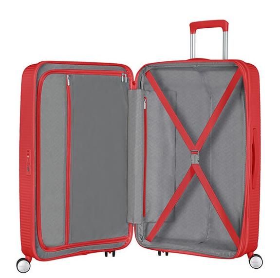 SOUNDBOX SPINNER Chariot moyen, extensible rouge corail - Valises Rigides