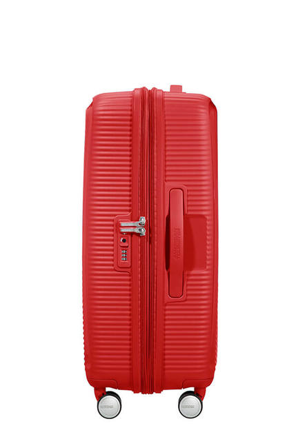 SOUNDBOX SPINNER Chariot moyen, extensible rouge corail - Valises Rigides