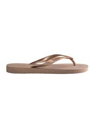 HAVAIANAS tongs TOP TIRAS rose / or - Chaussures Femme - 2