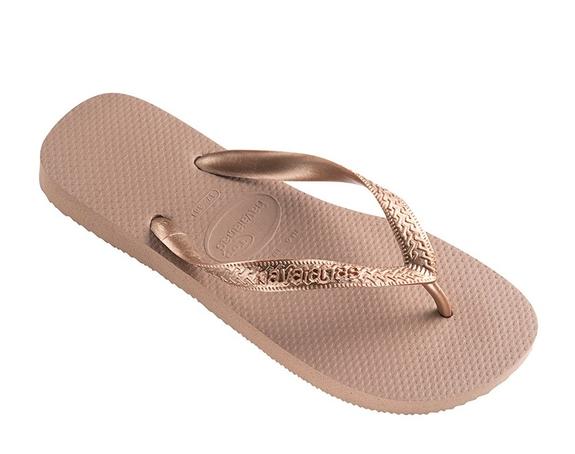 tongs TOP TIRAS rose / or - Chaussures Femme