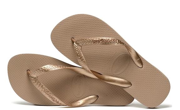tongs TOP TIRAS rose / or - Chaussures Femme