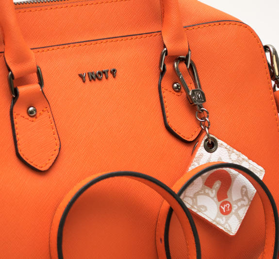 Saffiano Sac &agrave; main avec bandouli&egrave;re ORANGE - Sacs pour Femme