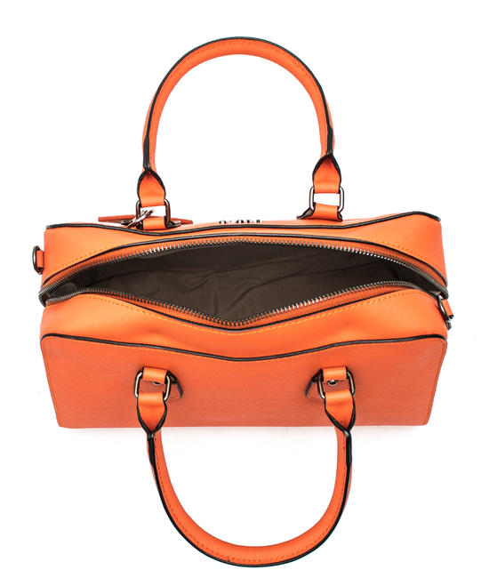 Saffiano Sac &agrave; main avec bandouli&egrave;re ORANGE - Sacs pour Femme