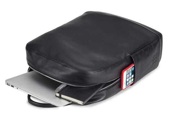 Sac &agrave; dos MOLESKINE CUIR CLASSIQUE, support PC 15 " le noir - Sacs &agrave; dos pour ordinateur portable