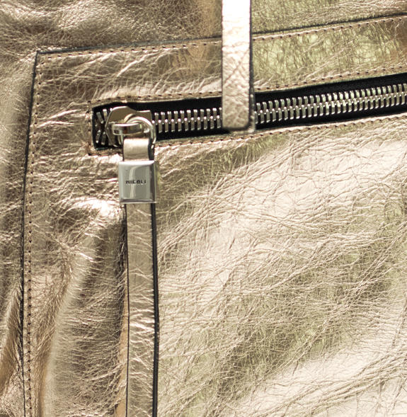 Laminato M Sac &agrave; dos, fabriqu&eacute; en Italie platine - Sacs pour Femme