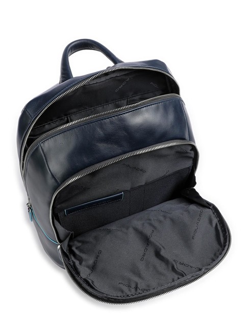 sac à dos Ligne carré bleu, cuir bleu - Sacs à dos pour ordinateur portable