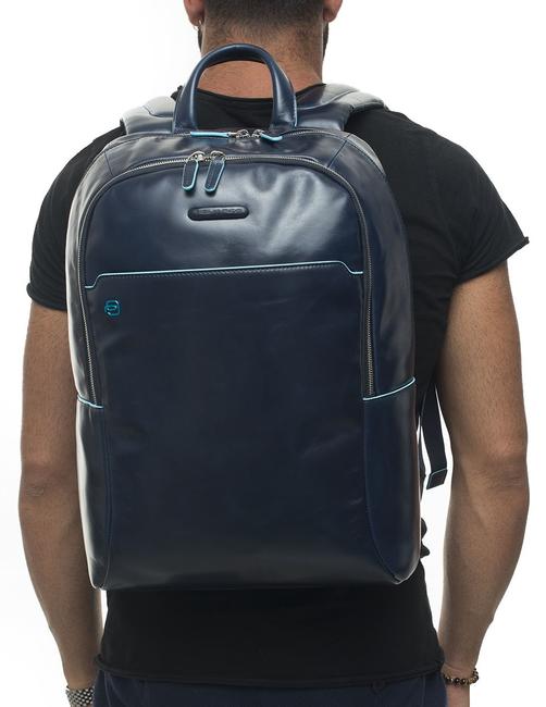 Sac à dos BLUE SQUARE, support PC 15,6 " bleu - Sacs à dos pour ordinateur portable