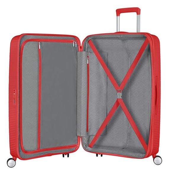 Valise Ligne SOUNDBOX. taille grande. extensible rouge corail - Valises Rigides