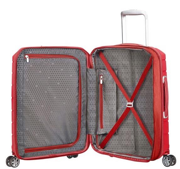 Valise FLUX, valise cabine, extensible ROUGE - Valises cabine