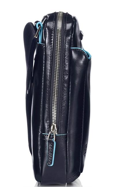 Sac BLUE SQUARE, support de tablette, en cuir bleu - Sacs en Bandoulières pour Homme