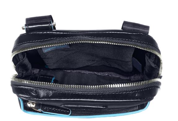 Sac BLUE SQUARE, support de tablette, en cuir bleu - Sacs en Bandoulières pour Homme