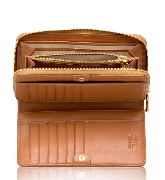Portefeuille ALVIERO MARTINI 1 ^ CLASSE GEO CLASSIC, Zip Around NATUREL - Portefeuilles Femme