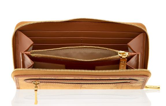 Portefeuille GEO CLASSIC, à fermeture circulaire zippée, extra-plat NATUREL - Portefeuilles Femme