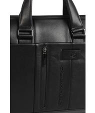 PIQUADRO Dossier URBAN, support PC 15,6 ", en cuir Noir - Porte Documents Travail - 7