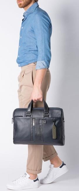 Dossier URBAN, support PC 15,6 ", en cuir Noir - Porte Documents Travail