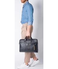 PIQUADRO Dossier URBAN, support PC 15,6 ", en cuir Noir - Porte Documents Travail - 9
