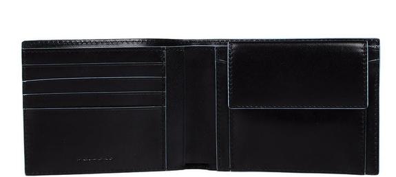 Portefeuille BLUE SQUARE, en cuir, avec RFID Noir - Portefeuilles Homme