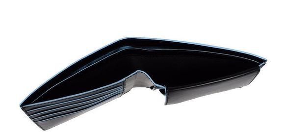 Portefeuille BLUE SQUARE, en cuir, avec RFID Noir - Portefeuilles Homme