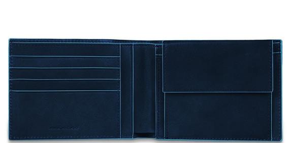 Portefeuille BLUE SQUARE, en cuir, avec RFID bleu - Portefeuilles Homme