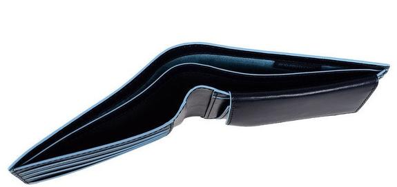 Portefeuille BLUE SQUARE, en cuir, avec RFID bleu - Portefeuilles Homme